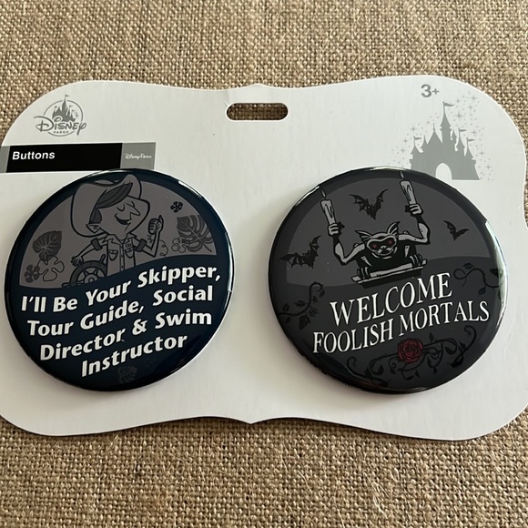 Disney Parks Buttons Jungle Cruise & Haunted Mansion - Picture 4 of 7